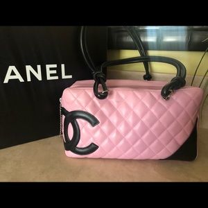 Chanel Ligne Cambon Bowling Bag Pink